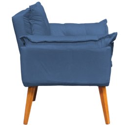 Poltrona Decorativa Reforçada para Sala Alice para Recepção Manicure Escritório Suede - 5