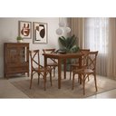 Ver imagem 2 de Mesa em Madeira Maciça Quadrada 4 Lugares - 80 X 80cm Amêndoa