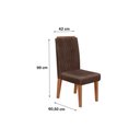 Ver imagem 3 de Kit 2 Cadeiras de Cozinha Lia 2 Un Freijo/linho Neve Bege - Dj Móveis