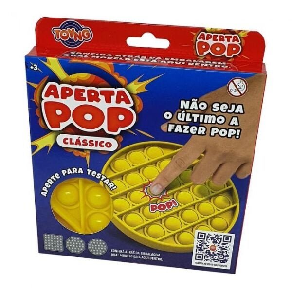 Pop It Fidget Brinquedo Anti Stress Amarelo - Toyng 44043:Círculo - 3