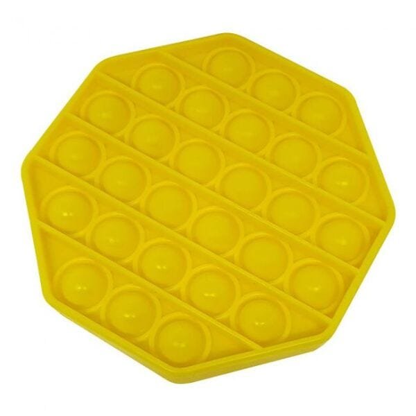 Pop It Fidget Brinquedo Anti Stress Amarelo - Toyng 44043:Octógono - 2