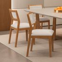 Ver imagem 3 de Mesa de Jantar Trento 6 Cadeiras Bella Cinamomo/off 200cm