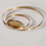 Lustre Paflon Sobrepor Orbita 2 Aneis Luxo 3 Tons Decoraçao Moderna Teto Enfeite Sala Estar Jantar C - 5