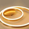 Lustre Paflon Sobrepor Orbita 2 Aneis Luxo 3 Tons Decoraçao Moderna Teto Enfeite Sala Estar Jantar C - 3