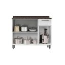 Ver imagem 5 de Gabinete de Cozinha Modulado Balcão Múltipla 6112 3 Portas 1 Gaveta c/Tampo Branco/Preto -