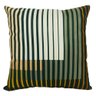 Capa De Almofada Olimpya Listrada Verde 45x45cm - 1