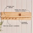 Ver imagem 2 de Cabideiro de Entrada Organizador Multiuso com Porta Chaves e Prateleira - Casa 67