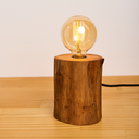 Ver imagem 1 de Luminária Abajur de Mesa Rustica Tronco Eucalipto 13cm