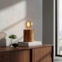 Ver imagem 1 de Abajur Luminária de Mesa Rustica Tronco Eucalipto 13cm