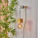 Ver imagem 4 de Luminária de Parede Pendente de Madeira Pinus com Detalhe em Branco Casa 67
