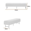 Ver imagem 5 de Puff Recamier Lauri Factor Assento D-23 Revestimento Off White Sallar Home