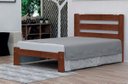 Ver imagem 1 de Cama de Casal Luna de Madeira Maciça Tauari - Cor Castanho