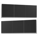 Ver imagem 1 de Kit 2 Armários Aéreos 150cm 3 Portas Argélia Branco/preto