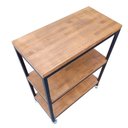 Ver imagem 5 de Carrinho Auxiliar / Aparador / Ilha para Cozinha Estilo Industrial - com 3 Prateleiras e 4 Rodízios