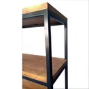 Ver imagem 6 de Carrinho Auxiliar / Aparador / Ilha para Cozinha Estilo Industrial - com 3 Prateleiras e 4 Rodízios