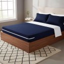 Ver imagem 2 de Capa de Colchão Solteiro - Malha Gel com Zíper:Azul Marinho