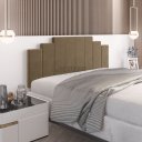 Ver imagem 1 de PAINEL CAMA BOX SUSPENSA DUBAI CARAMELO  1.40