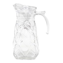 Jarra De Vidro Com 6 Copos Tampa Água Suco 1800ml - 2