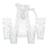 Jarra De Vidro Com 6 Copos Tampa Água Suco 1800ml - 1