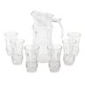 Jarra De Vidro Com 6 Copos Tampa Água Suco 1800ml - 1