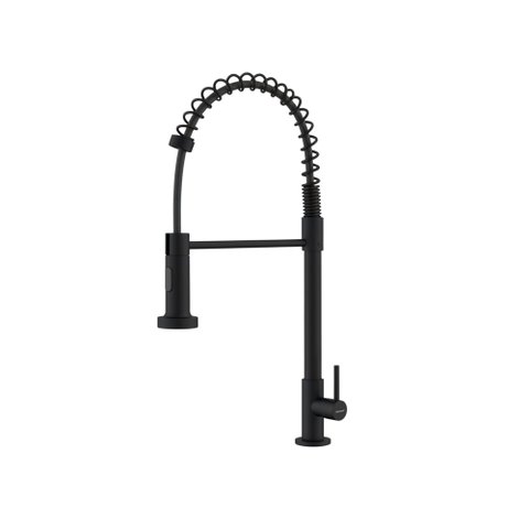 Torneira de Cozinha Gourmet de Bancada 360° Moderna Fosca Preta Aço Inox 304 Brinovar