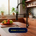 Ver imagem 5 de Torneira de Cozinha Gourmet de Bancada 360° Moderna Fosca Preta Aço Inox 304 Brinovar