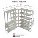 Ver imagem 4 de Guarda-roupa Closet Modulado Valencia 2 Gavetas 337cm Madesa 05
