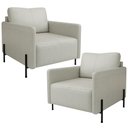 Ver imagem 1 de Kit 2 Poltronas Decorativa para Sala Living Pés Industrial Domani L06 Veludo Gelo - Lyam Decor