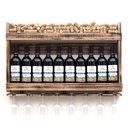 Ver imagem 1 de Adega Barzinho de Madeira Maciça para 10 Garrafas com Porta Rolhas e Porta Taças - Rústica