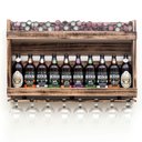 Ver imagem 2 de Adega Barzinho de Madeira Maciça para 10 Garrafas com Porta Rolhas e Porta Taças - Rústica