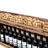 Adega Barzinho de Madeira Maciça para 10 Garrafas com Porta Rolhas e Porta Taças - Rústica - 8