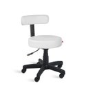 Ver imagem 1 de Cadeira Mocho Giratória Couro Ecológico - Branco