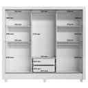 Ver imagem 5 de Guarda Roupa Solteiro 3 Portas de Correr e 2 Gavetas Roma