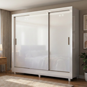 Ver imagem 2 de Guarda Roupa Solteiro 3 Portas de Correr e 2 Gavetas Roma