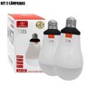 Kit 2 Lâmpadas Emergenciais Led Recarregáveis Ka-l85 com 12h de Funcionamento e Bateria Econômica:br - 2