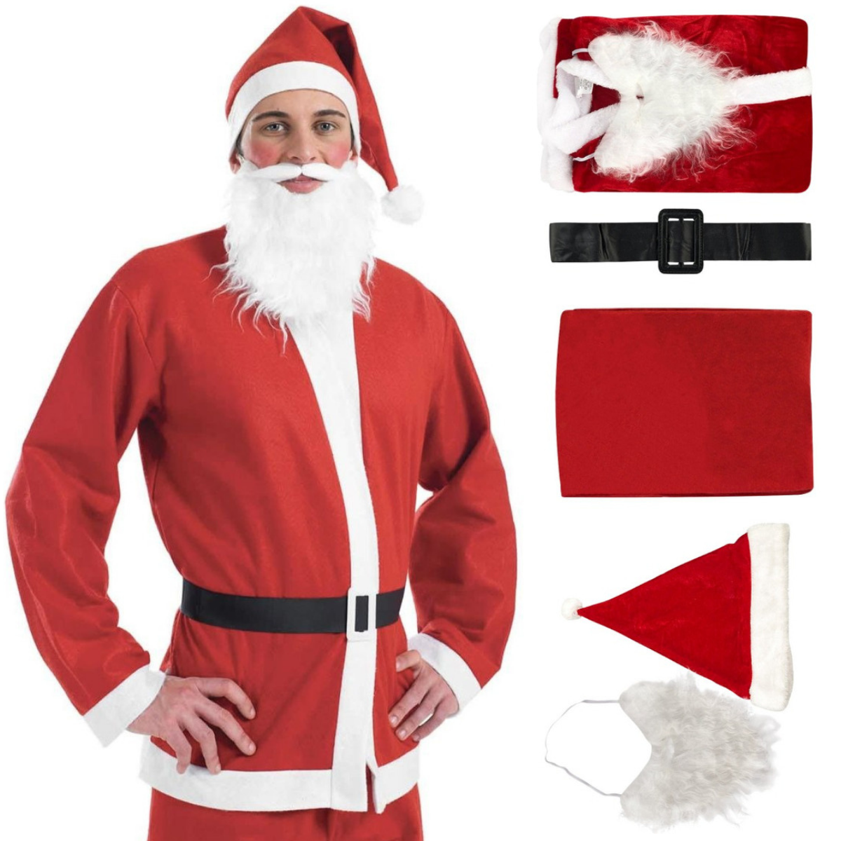 Roupa Papai Noel Feltro Tamanho Único Fantasia Natal