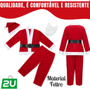 Ver imagem 3 de Roupa Papai Noel Feltro Tamanho Único Fantasia Natal