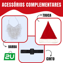 Ver imagem 4 de Roupa Papai Noel Feltro Tamanho Único Fantasia Natal