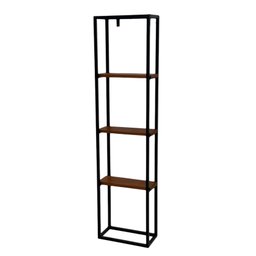 Prateleira Decorativa de Parede Ferro e Madeira Metalon Design Decoração Multiuso - 2