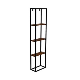 Prateleira Decorativa de Parede Ferro e Madeira Metalon Design Decoração Multiuso - 1