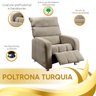 Poltrona do Papai Reclinável Turquia - Sued Bege - StarConfort Star Confort confortavel quarto cama  - 7