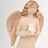 Anjo Rezando Com Pomba Nude Barroco 10x5x3cm Estátua Kit 2pc - 3