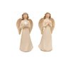 Anjo Rezando Com Pomba Nude Barroco 10x5x3cm Estátua Kit 2pc - 1