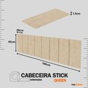 Ver imagem 3 de Cabeceira Modular Estofada Adesiva Autocolante Queen 1,60 - Bege