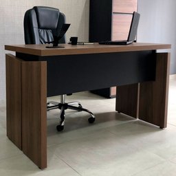 Mesa para Escritório Operacional Nogal/preto - Artany Móveis - 2 Mesa para Escritório Operacional Nogal/preto - Artany Móveis - 2