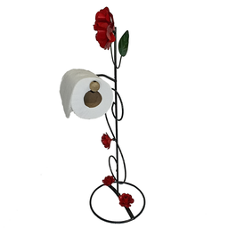 Porta papel higiênico de ferro utilidade e decoração para banheiros artesanato rústico resistente - 3
