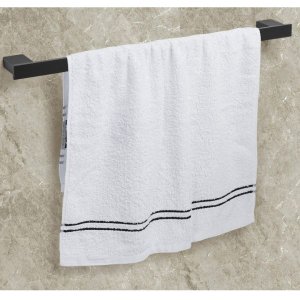 Porta Toalhas Para Banho Master Preto Fosco 60cm