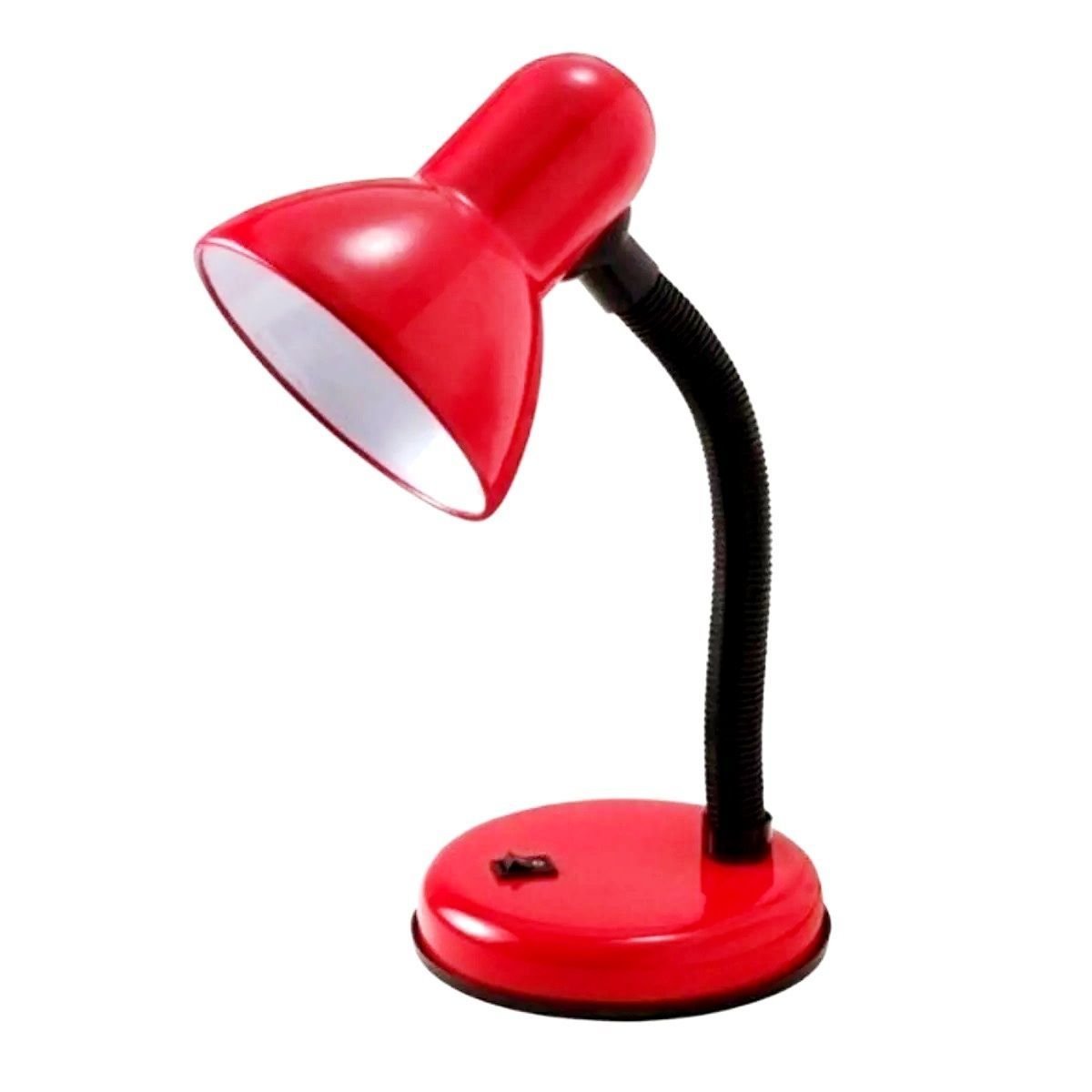 Luminária Mesa Abajur 35cm Articulada Flexível Pt-06: Vermelho