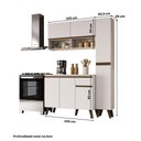Ver mais imagens de Armário de Cozinha Gallery Slay 7 Portas 1 Gaveta MDP 135.5cm Branco