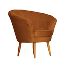Ver imagem 2 de Poltrona Cadeira Decorativa Pétala - Veludo Cobre